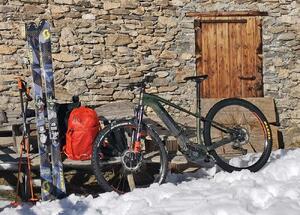 How to use an eMTB eBike to ski tour and go skiing